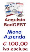 Ordina il software BadGest versione mono azienda